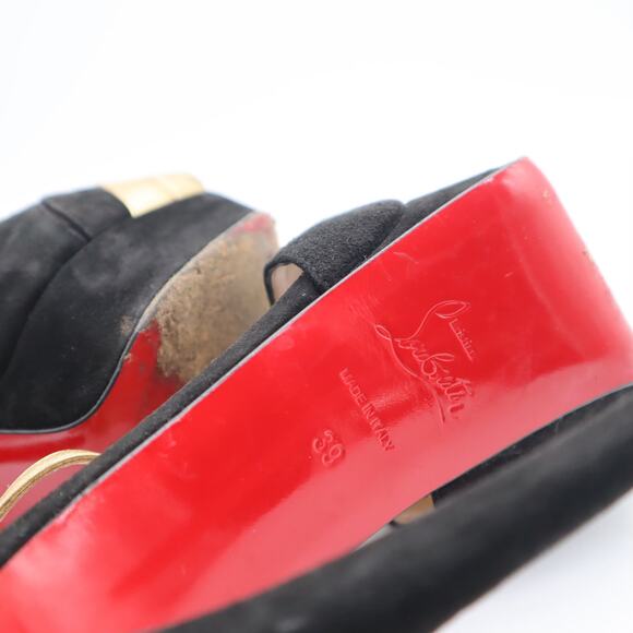 Christian Louboutin Glennalta Suede T-Strap Platform Pump Size 39 - Picture 6 of 10